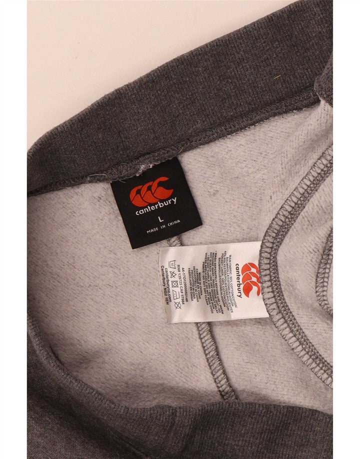 Calça de treino masculina Canterbury grande algodão cinza
