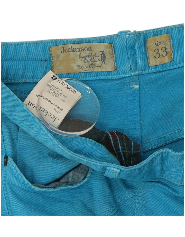 Calça jeans feminina Jeckerson W33 L29 azul algodão