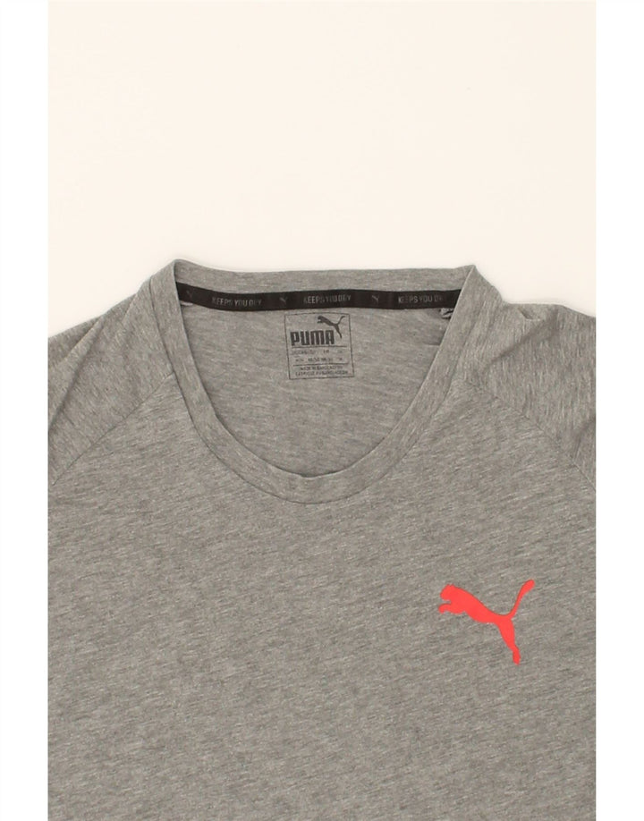 PUMA Mens Graphic T-Shirt Top Medium Grey Vintage Puma and Second-Hand Puma from Messina Hembry 