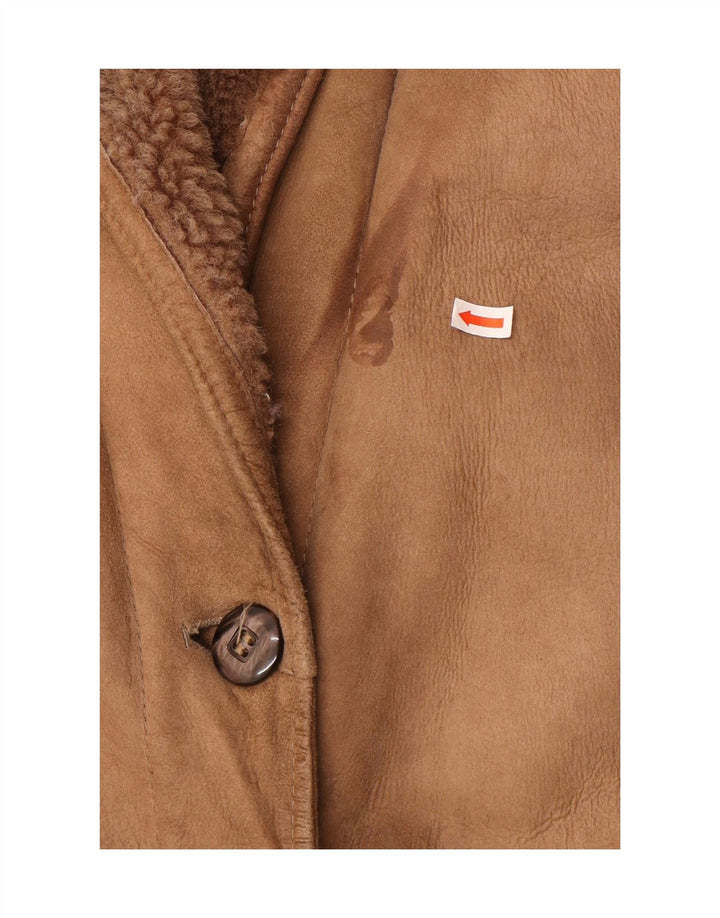 Casaco feminino Ellesi Shearling IT 50 XL marrom shearling