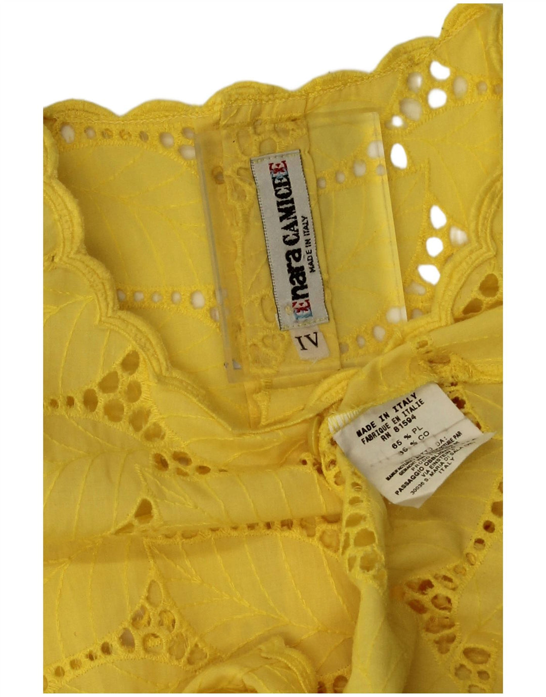Blusa feminina Naracamicee UK 14 grande poliéster floral amarelo