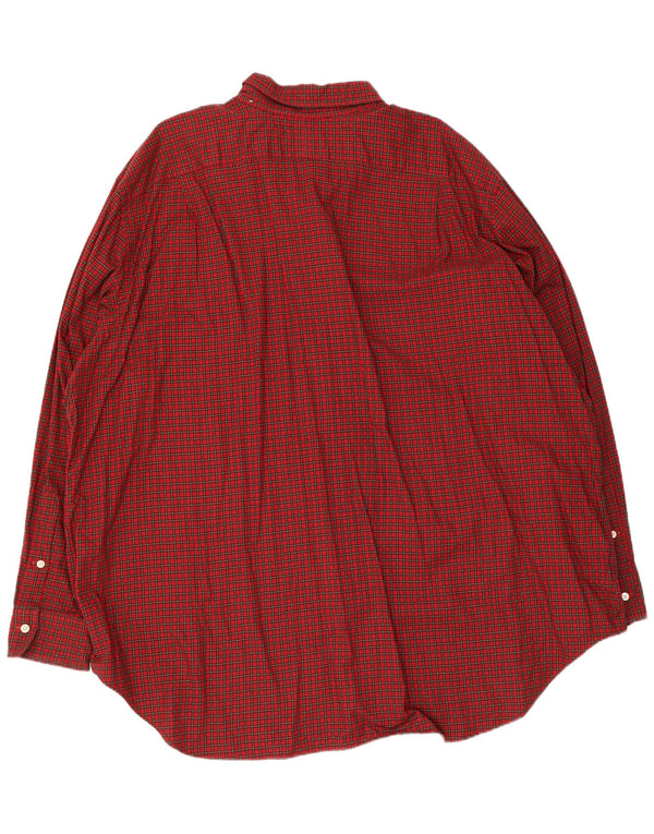 Polo Ralph Lauren Camisa masculina 3XL algodão xadrez vermelho