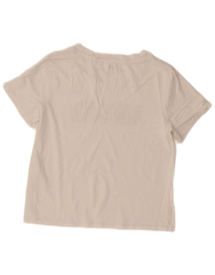 Camiseta feminina gráfica Levi's UK 10 pequena branca