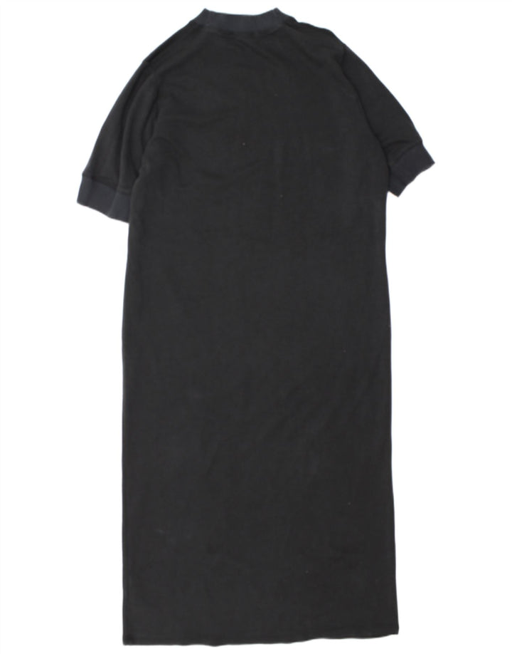 Zara Vestido maxi feminino oversized Reino Unido 14 algodão cinza médio