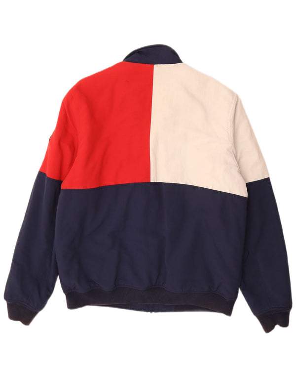 Jaqueta bomber masculina Tommy Hilfiger UK 40 grande bloco colorido multicolorido