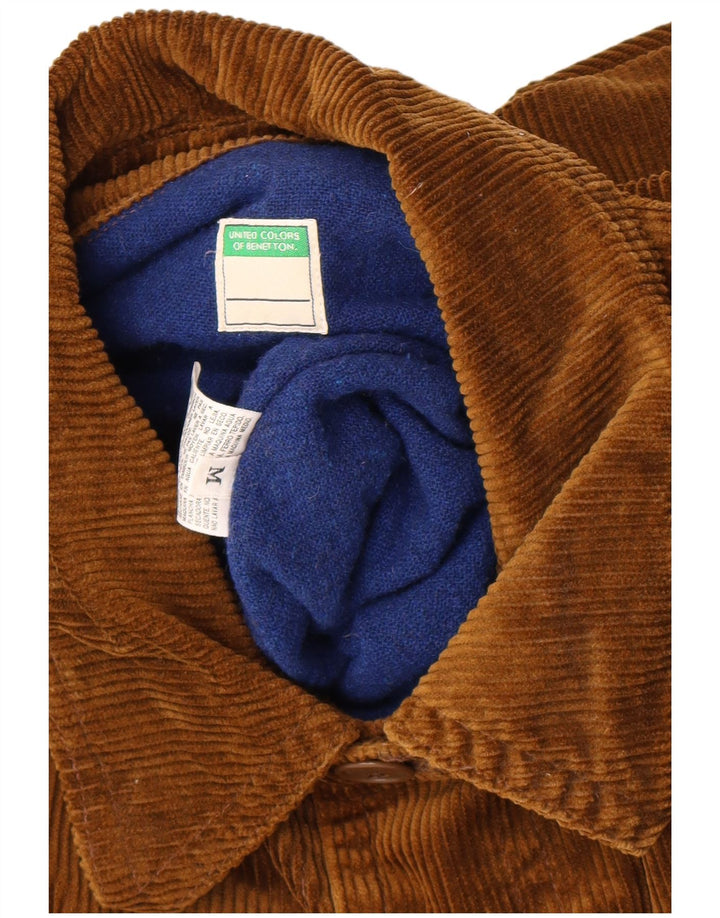 Jaqueta masculina de veludo Benetton UK 38 algodão cáqui médio