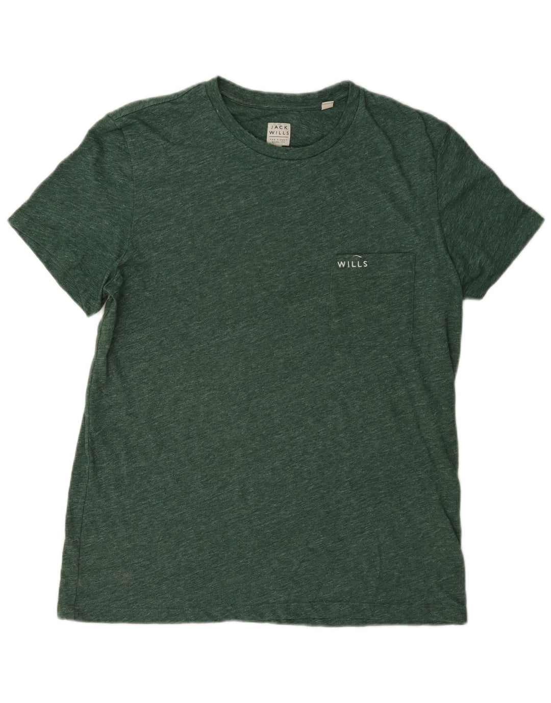 Camiseta masculina Jack Wills grande algodão manchado verde