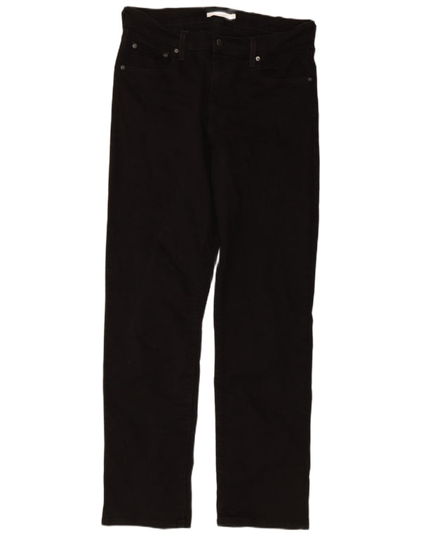 Calça jeans feminina Levi's 724 High Rise Straight W32 L32 algodão preto