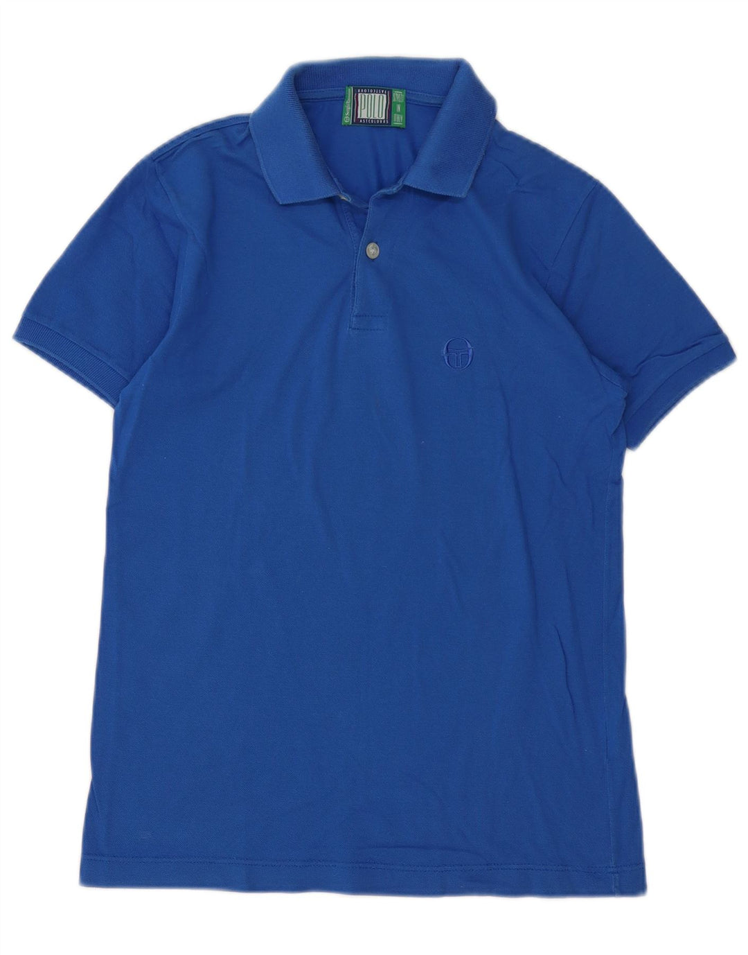Camisa polo feminina Sergio Tacchini IT 42 algodão azul médio