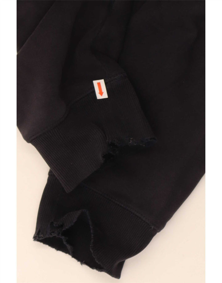 Suéter Carhartt masculino com capuz e zíper médio azul marinho algodão