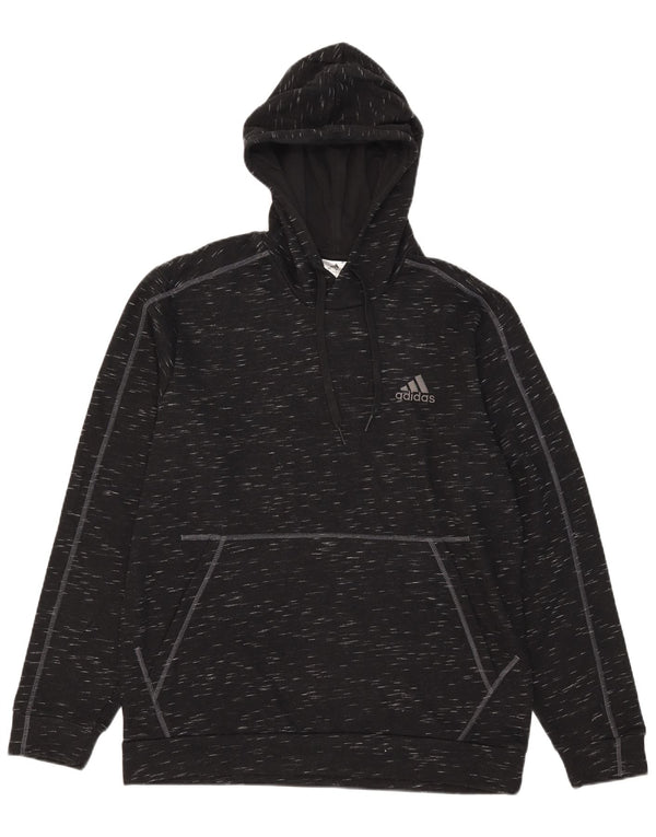 Adidas moletom com capuz masculino grande algodão manchado preto