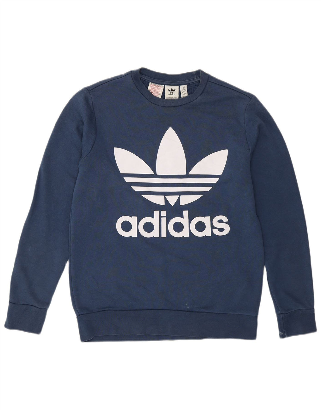 Adidas meninos moletom gráfico jumper 13-14 anos azul algodão