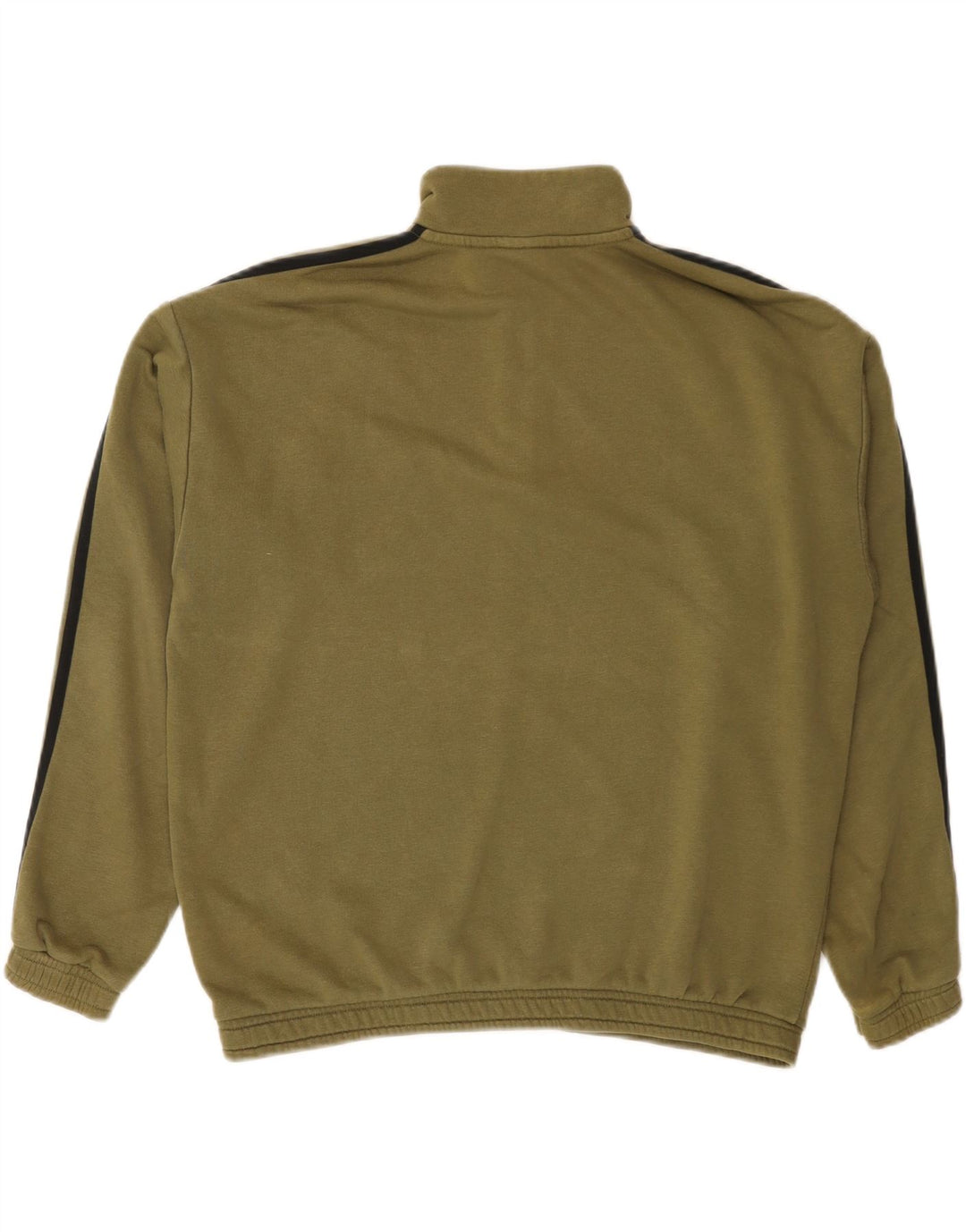 Adidas feminino oversized zip pescoço moletom jumper reino unido 12 médio cáqui