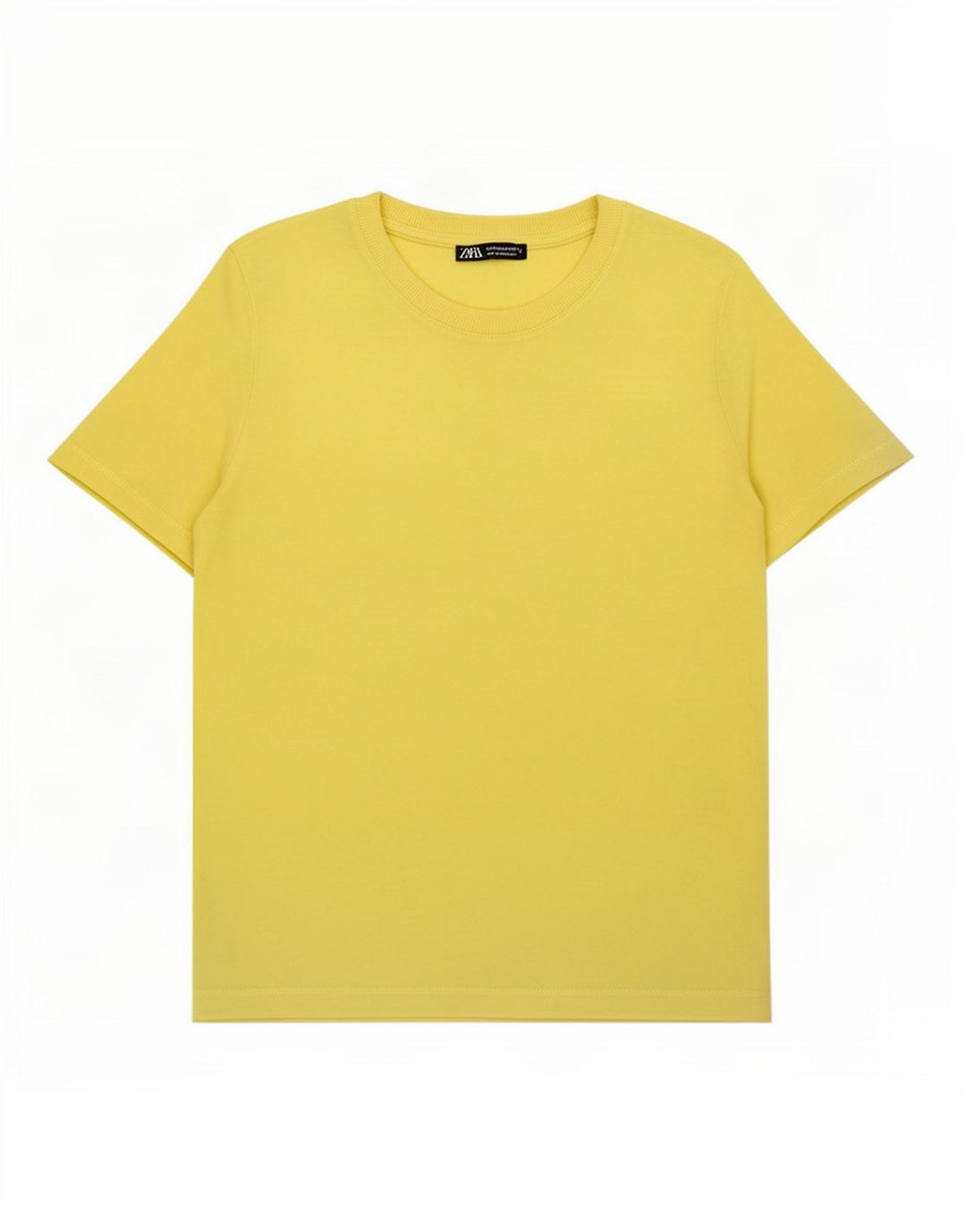 Zara Camiseta Feminina Top UK 14 Médio Amarelo