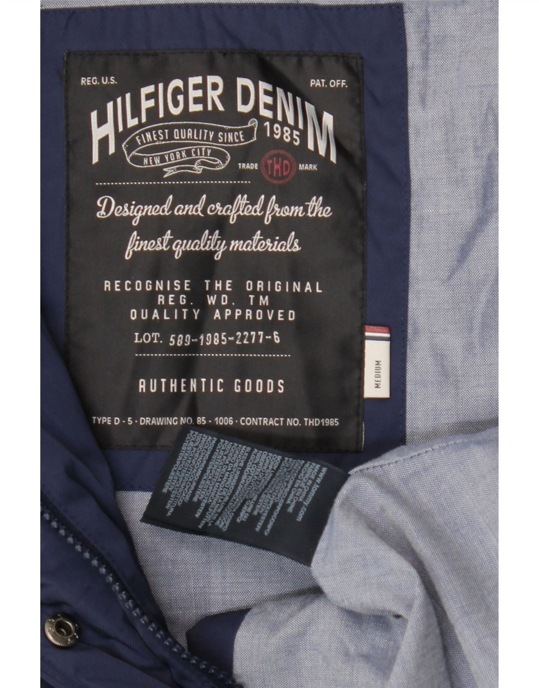 Jaqueta utilitária feminina com capuz Tommy Hilfiger Reino Unido 12 médio azul marinho