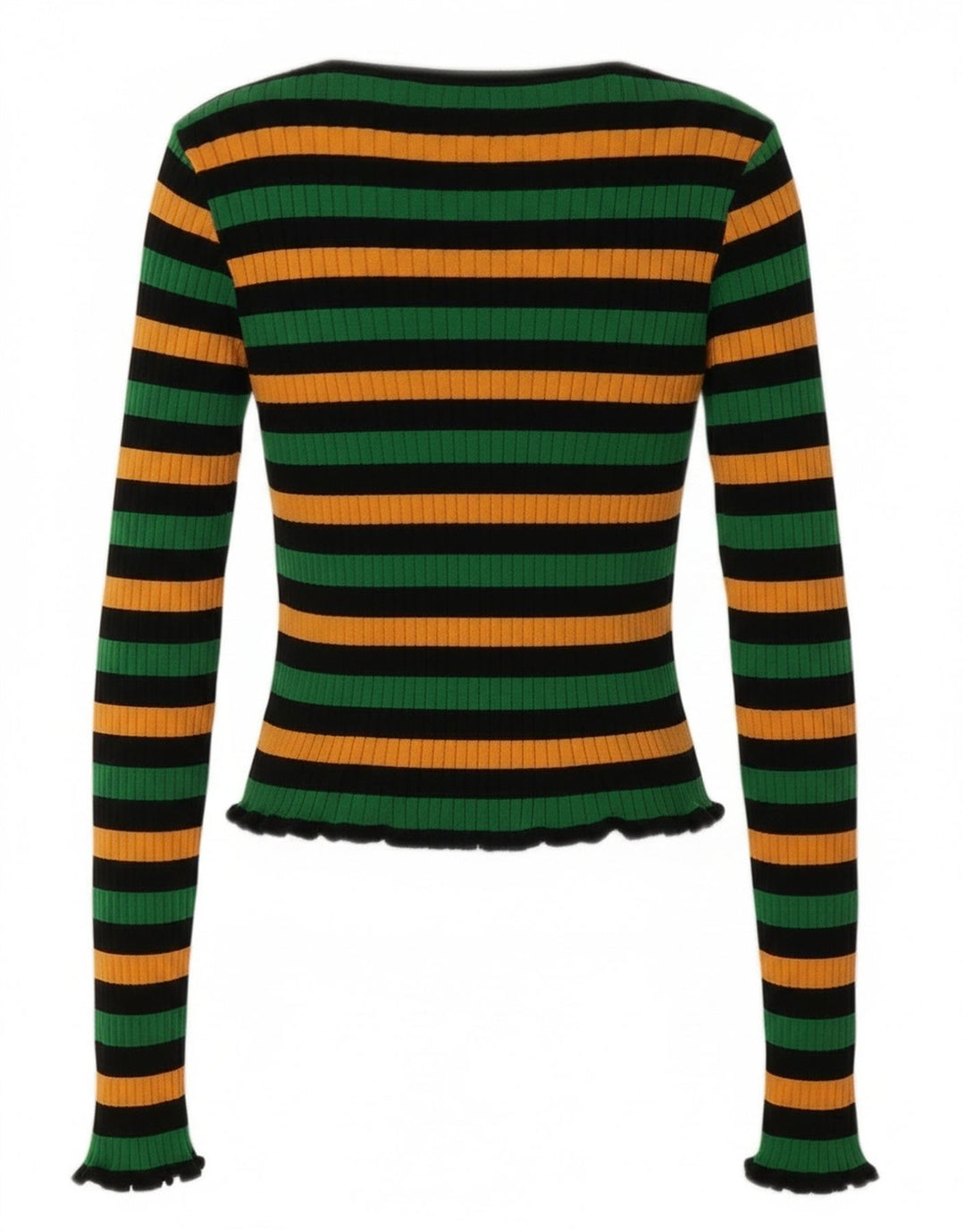 Zara Womens Crop Top UK 12 Médio Listrado Multicolorido