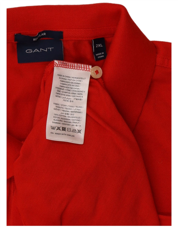 Camisa polo masculina GANT Regular Fit 2XL algodão vermelho