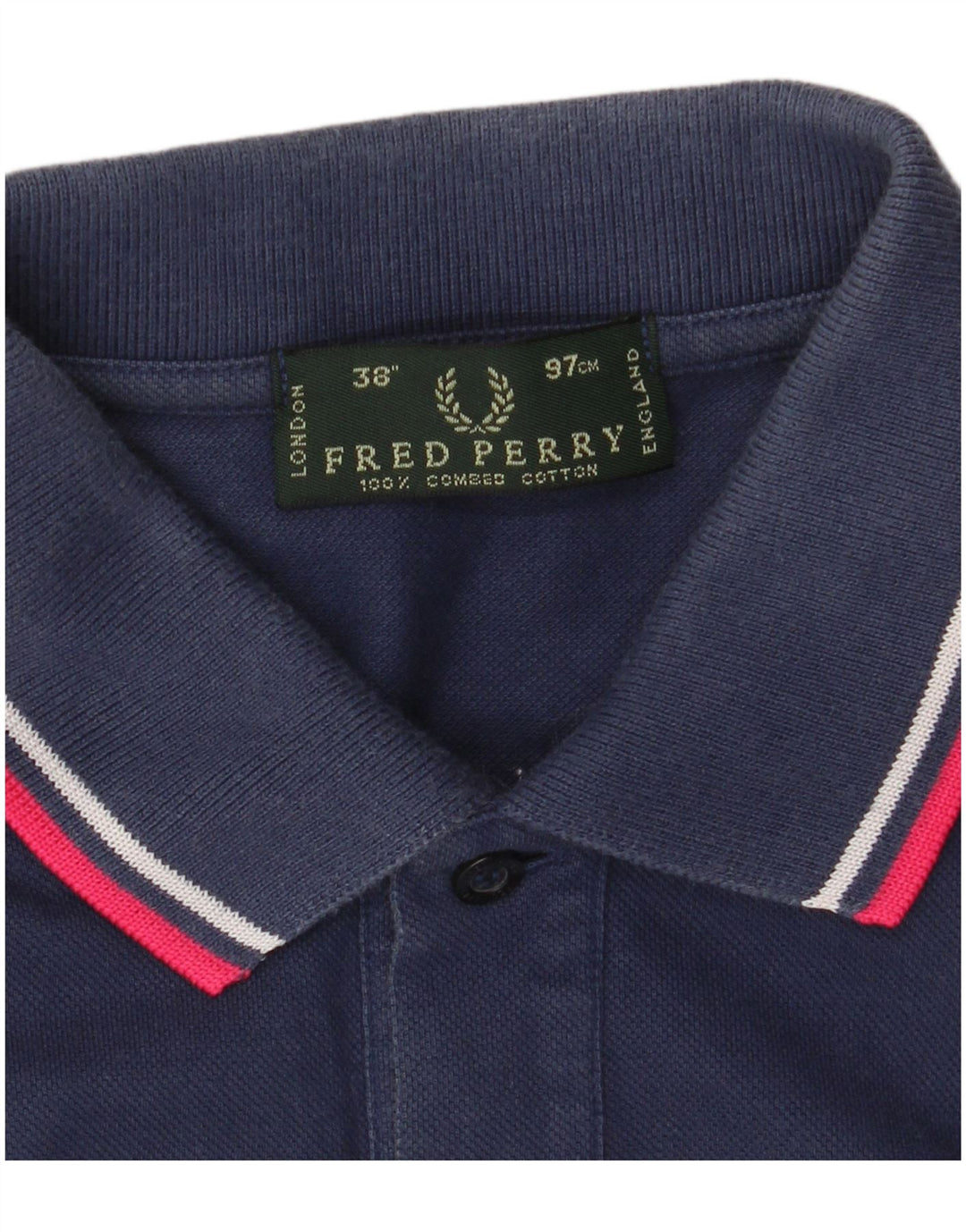 Camisa pólo masculina FRED PERRY pequena azul marinho