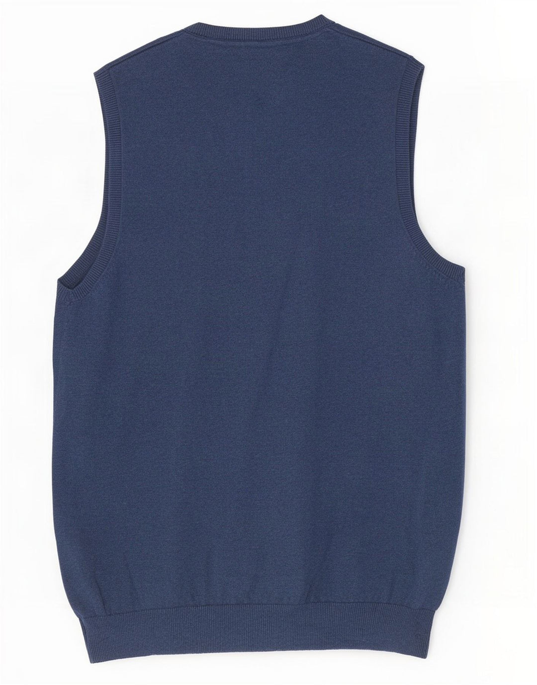 Regata masculina Marks & Spencer com colete grande de algodão azul marinho