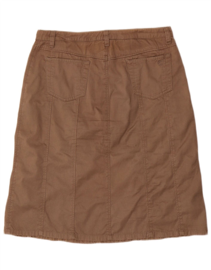 Saia feminina Timberland A-Line US 6 médio W30 algodão marrom