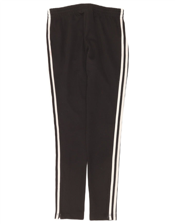 Calças de treino femininas Adidas UK 8 pequenas poliéster preto