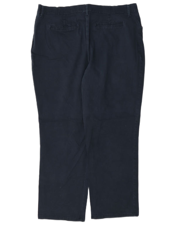 Lee Calça feminina casual de ajuste relaxado EUA 18 2XL W38 L28 algodão azul marinho