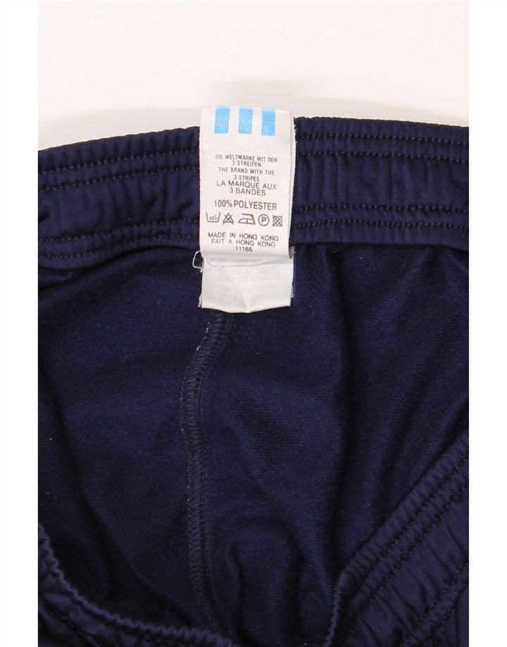 Calça de treino masculina Adidas UK 38/40 poliéster azul marinho médio