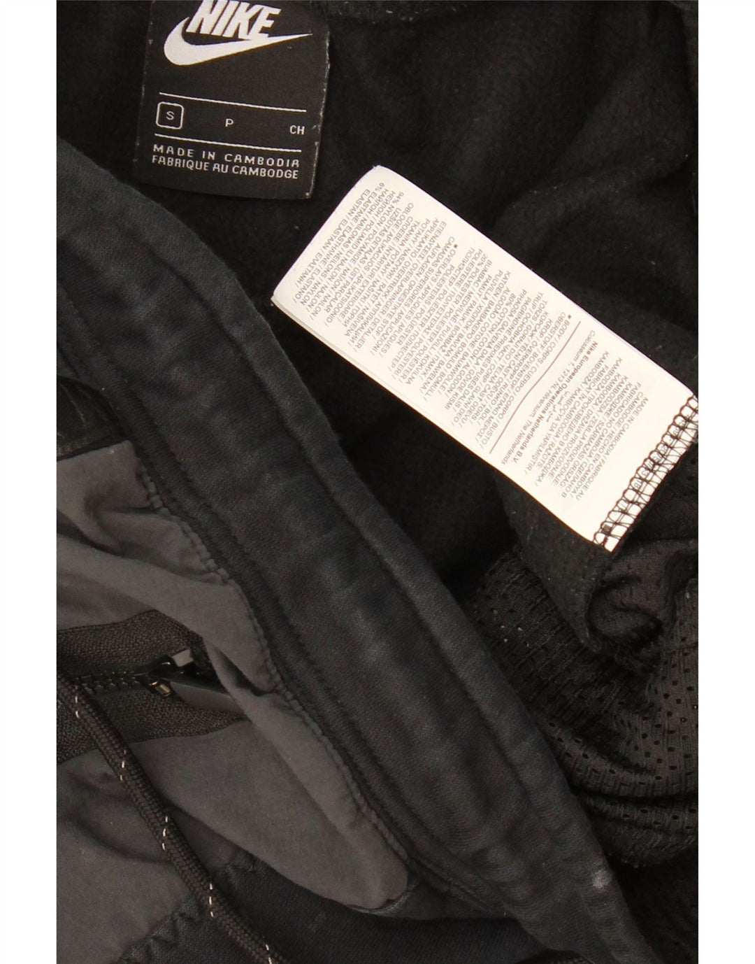 NIKE Mens Treino Calças Joggers Pequeno Preto Colourblock Algodão