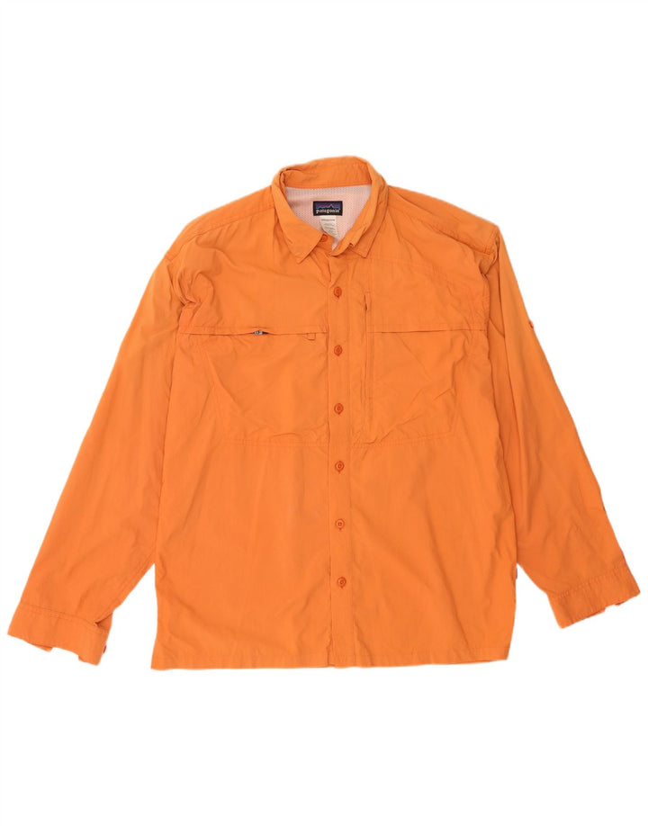 Camisa masculina Patagonia médio laranja nylon