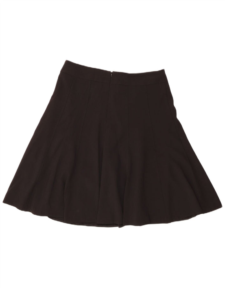 Saia feminina Marks & Spencer A-Line UK 12 Médio W32 Poliéster Preto