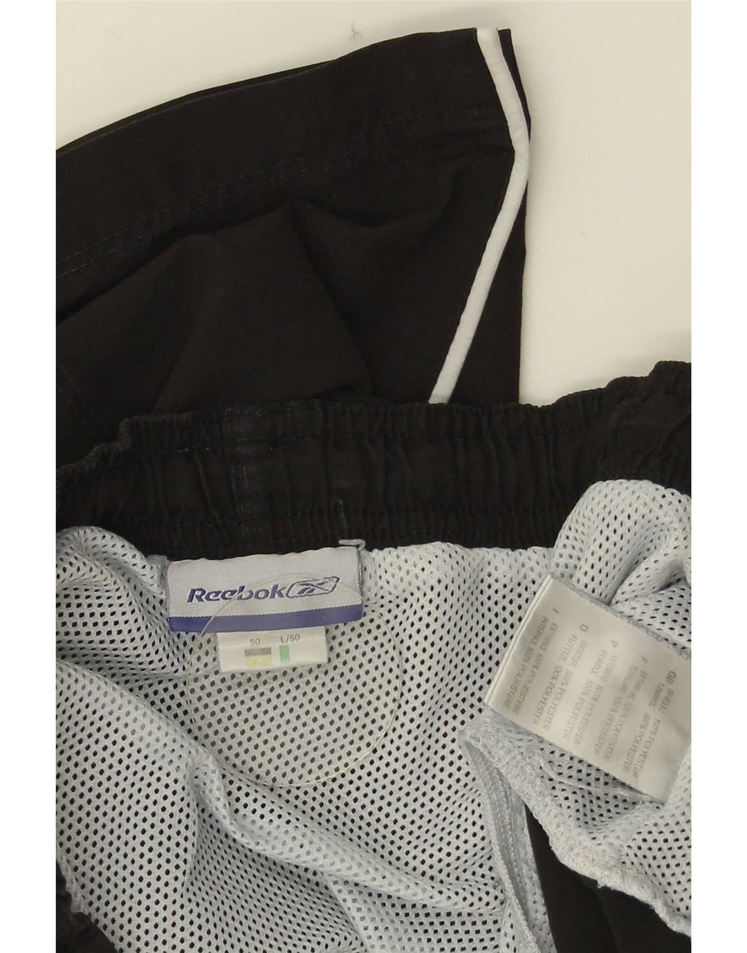 Shorts de natação masculino Reebok médio preto poliéster