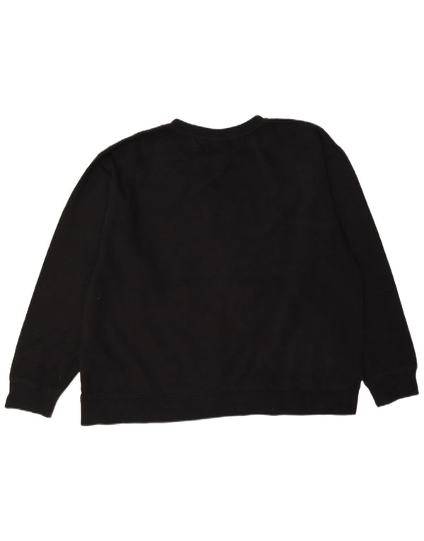 Vans feminino gráfico moletom jumper UK 18 XL preto floral algodão