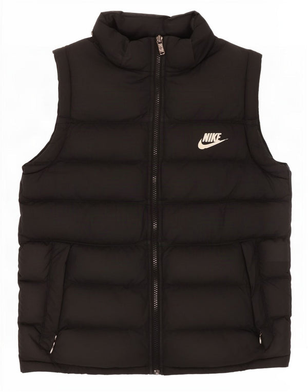 Colete acolchoado Nike Boys 12-13 anos grande poliéster preto