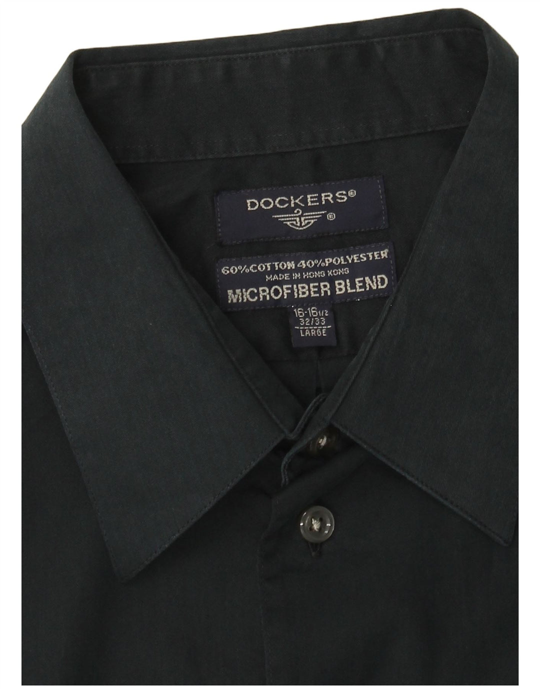 Camisa masculina DOCKERS tamanho 16 1/2 grande algodão verde