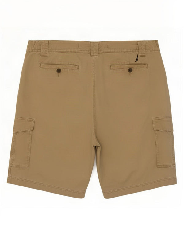 Nautica Masculino Clipper Relaxed Fit Cargo Shorts XL W38 Algodão Bege