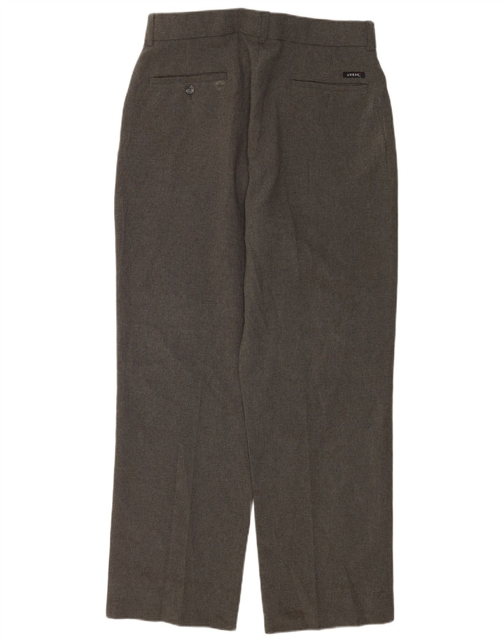 Guess Calça masculina reta W32 L30 poliéster cinza