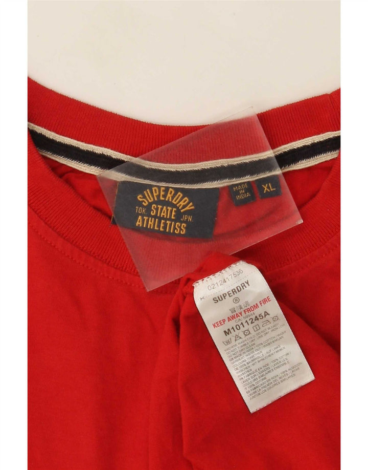 Camiseta masculina Superdry Top XL algodão vermelho