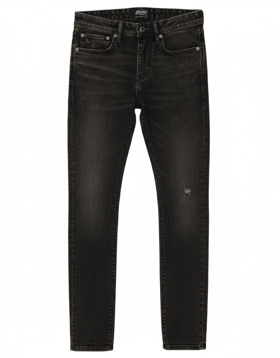 Calça jeans skinny masculina SUPERDRY W29 L32 algodão cinza