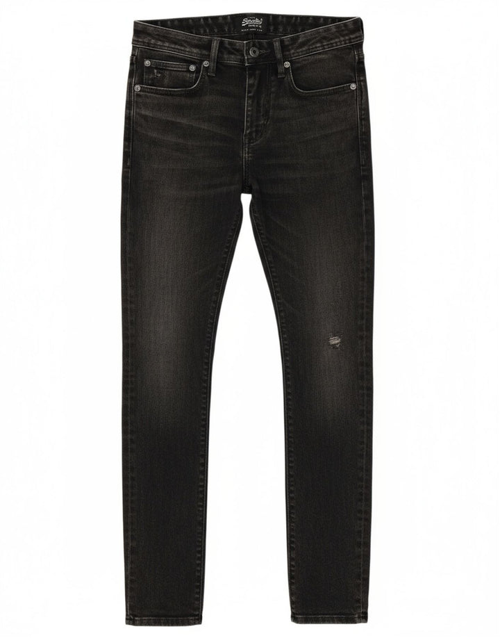 Calça jeans skinny masculina SUPERDRY W29 L32 algodão cinza