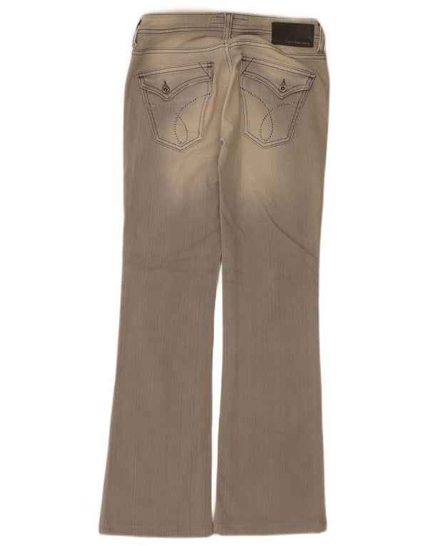 Calvin Klein Womens Bootcut Jeans W26 L30 Grey Cotton