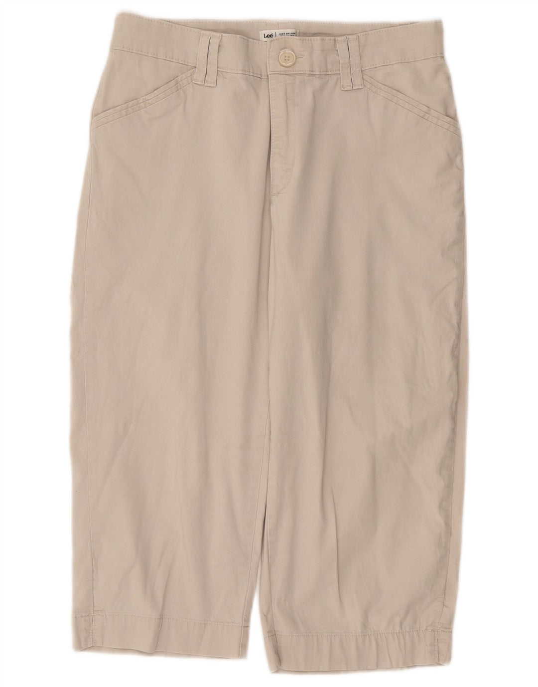Calça capri feminina LEE W30 L19 bege