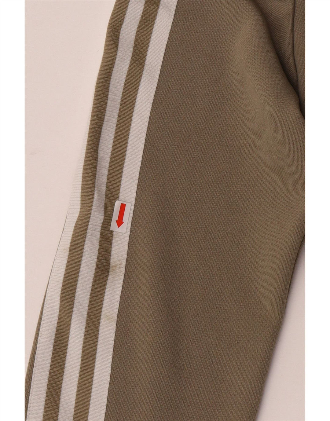 Suéter com capuz Adidas feminino com zíper UK 12 poliéster cáqui médio