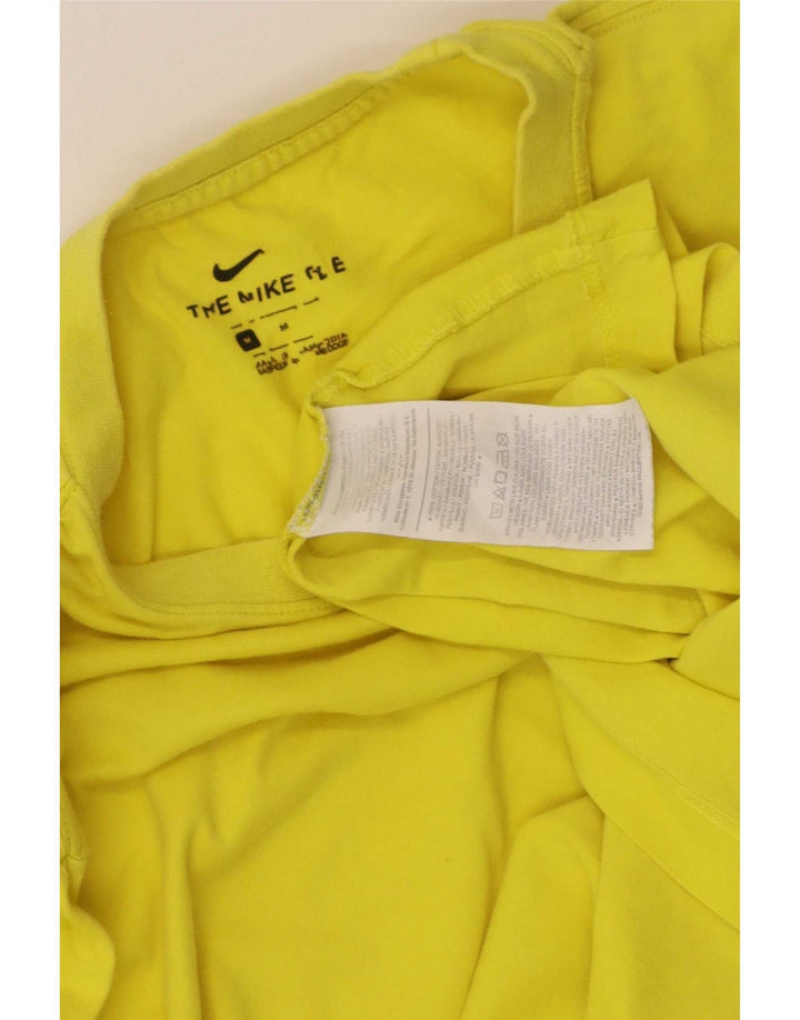 Nike Mens Camiseta Top Médio Algodão Amarelo