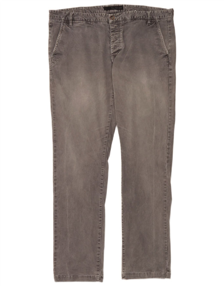 Calvin Klein Masculino Slim Jeans W36 L32 Cinza Algodão