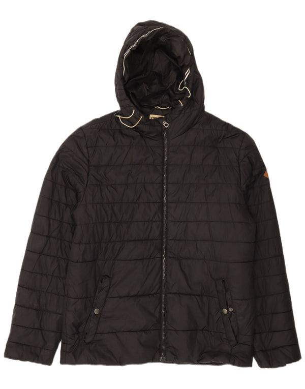 Jaqueta masculina acolchoada com capuz Jack & Jones UK 40 grande preta