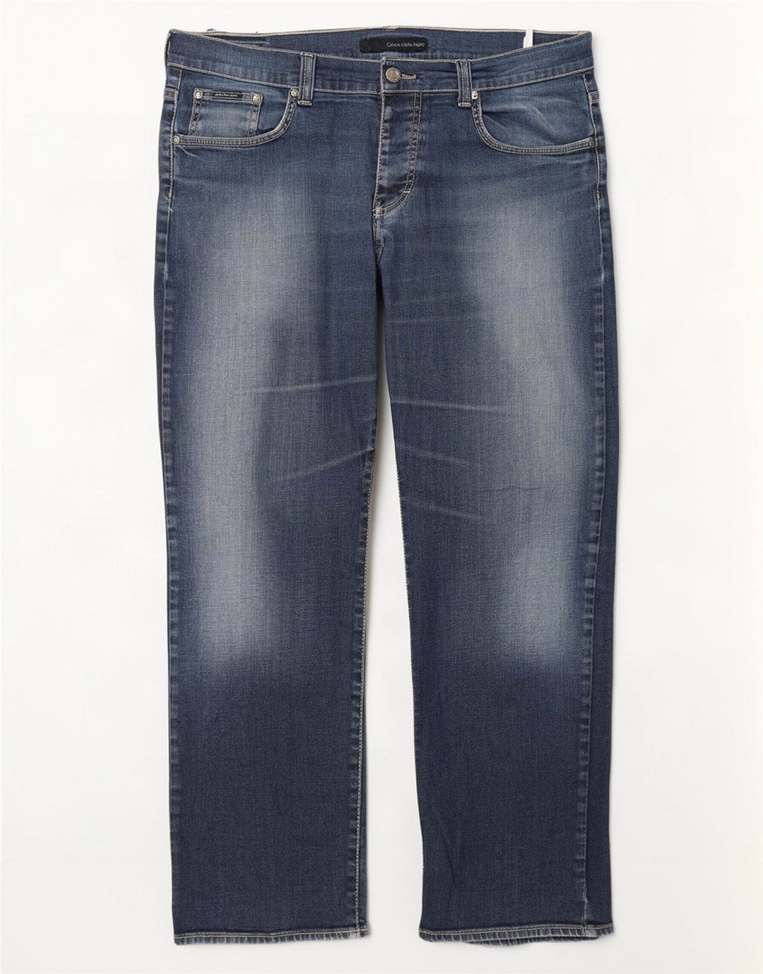 Calça jeans reta masculina Calvin Klein W36 L31 azul