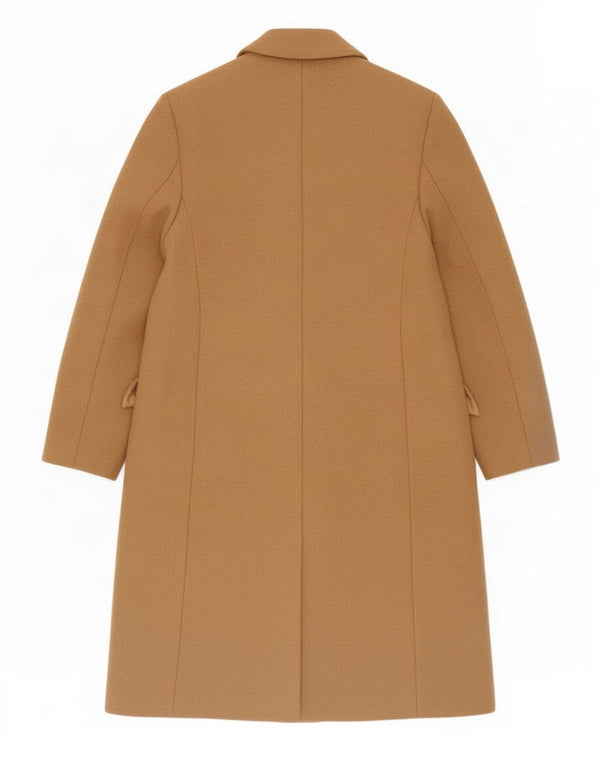 Casaco feminino oversized com peito duplo Zara Reino Unido 6 XS lã bege