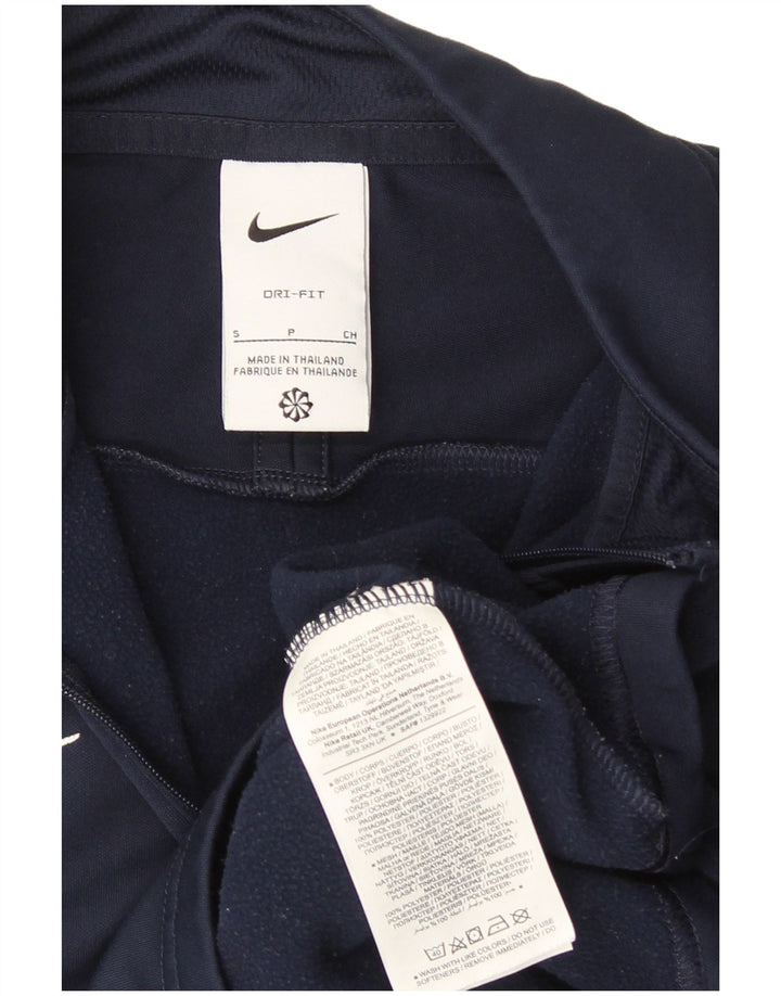 Nike Mens Dri Fit Pullover Treino Top Pequeno Azul Marinho Colourblock