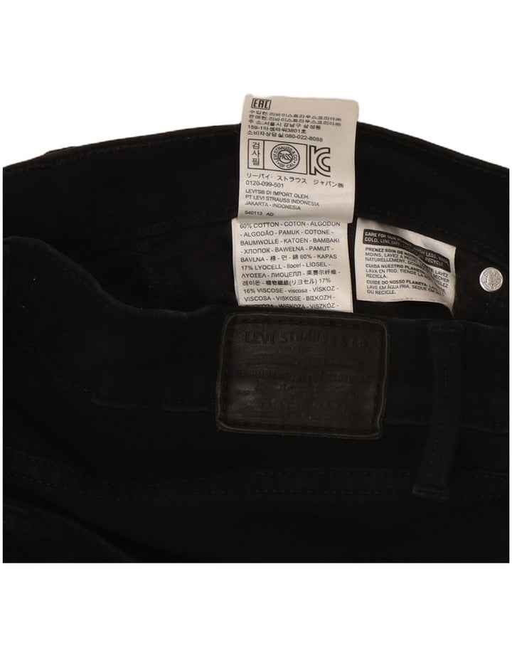Calça jeans feminina Levi's 314 Shaping Straight W30 L32 algodão preto