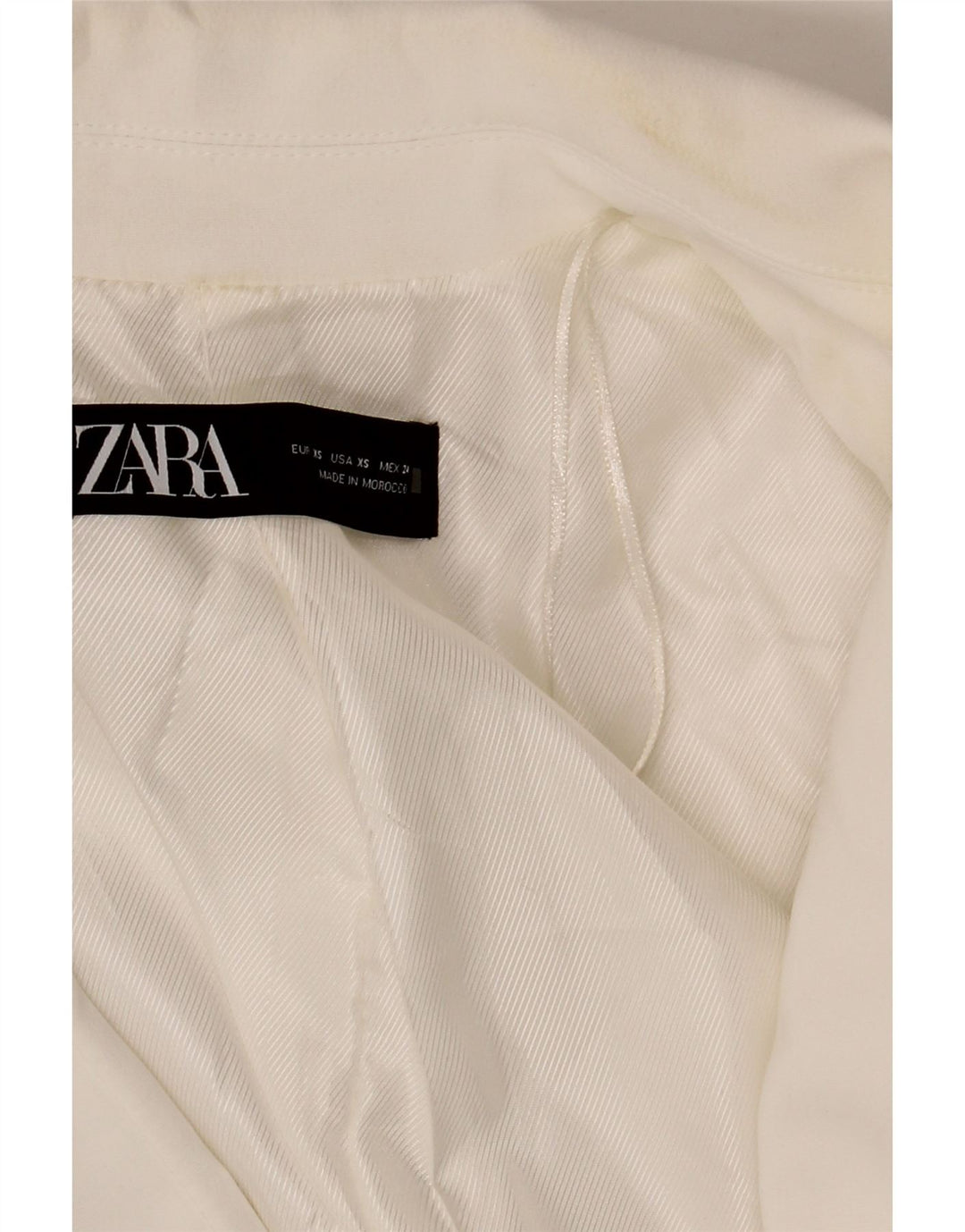 Zara Womens Open Oversized Blazer Jacket UK 6 XS Branco Poliéster